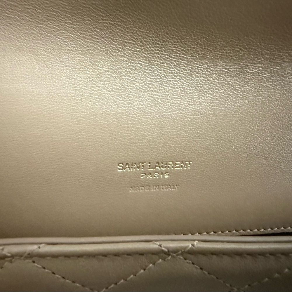 Brand new  Saint Laurent Tan Quilted Crossbody phone Bag - Picture 6 of 10